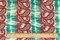 Teal-Red-Multi Striped Paisley Printed Rayon Stretch Jersey Knit Fabric By the Yard